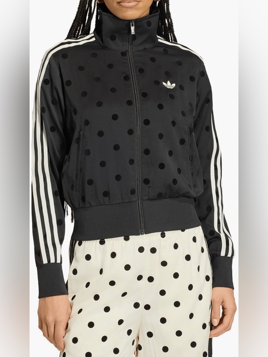 adidas Jackets & Blazers - ADIDAS NWT SATIN POLKA DOTS TT TRACK TOP JACKET